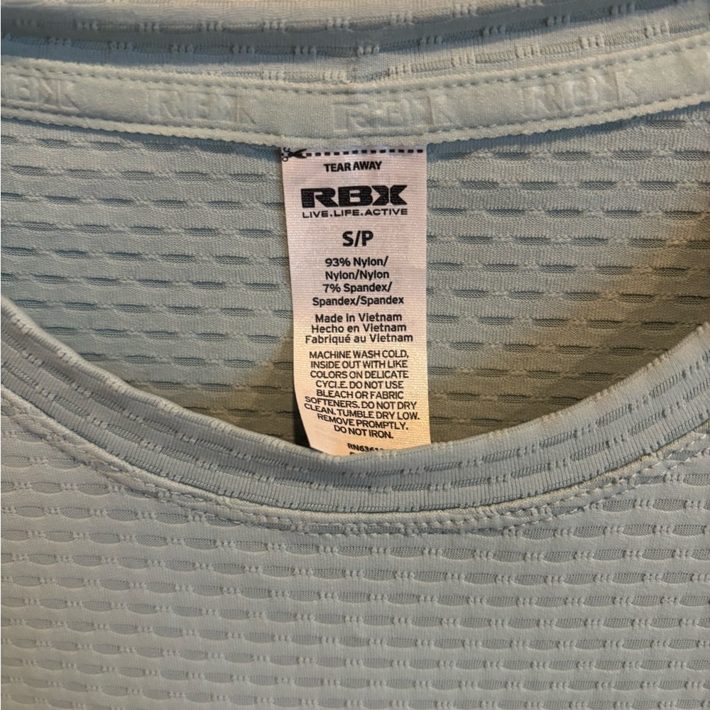 RBX Light Blue Activewear Top - Picture 3 of 4